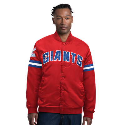 New York Giants Starter Super Bowl XXI Satin Full-Snap Varsity Jacket - Red