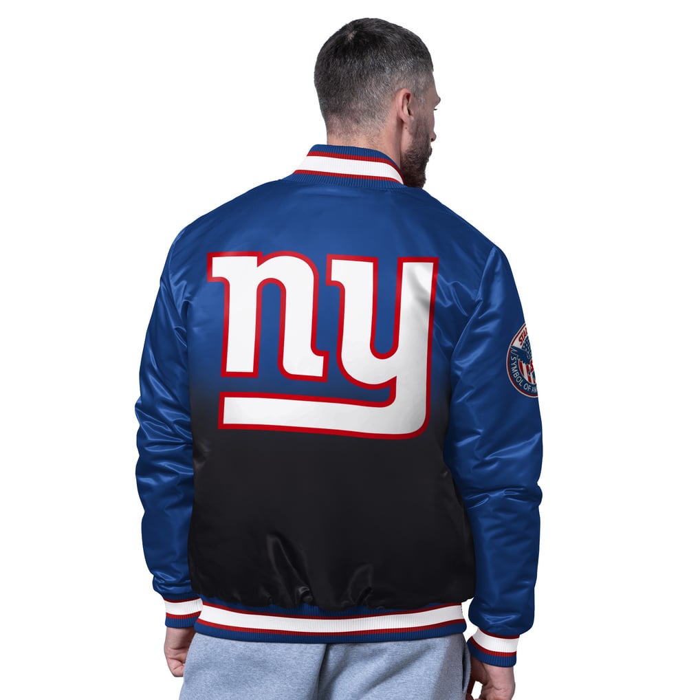 New York Giants Starter Pass Rush Varsity Full-Snap Jacket - Royal