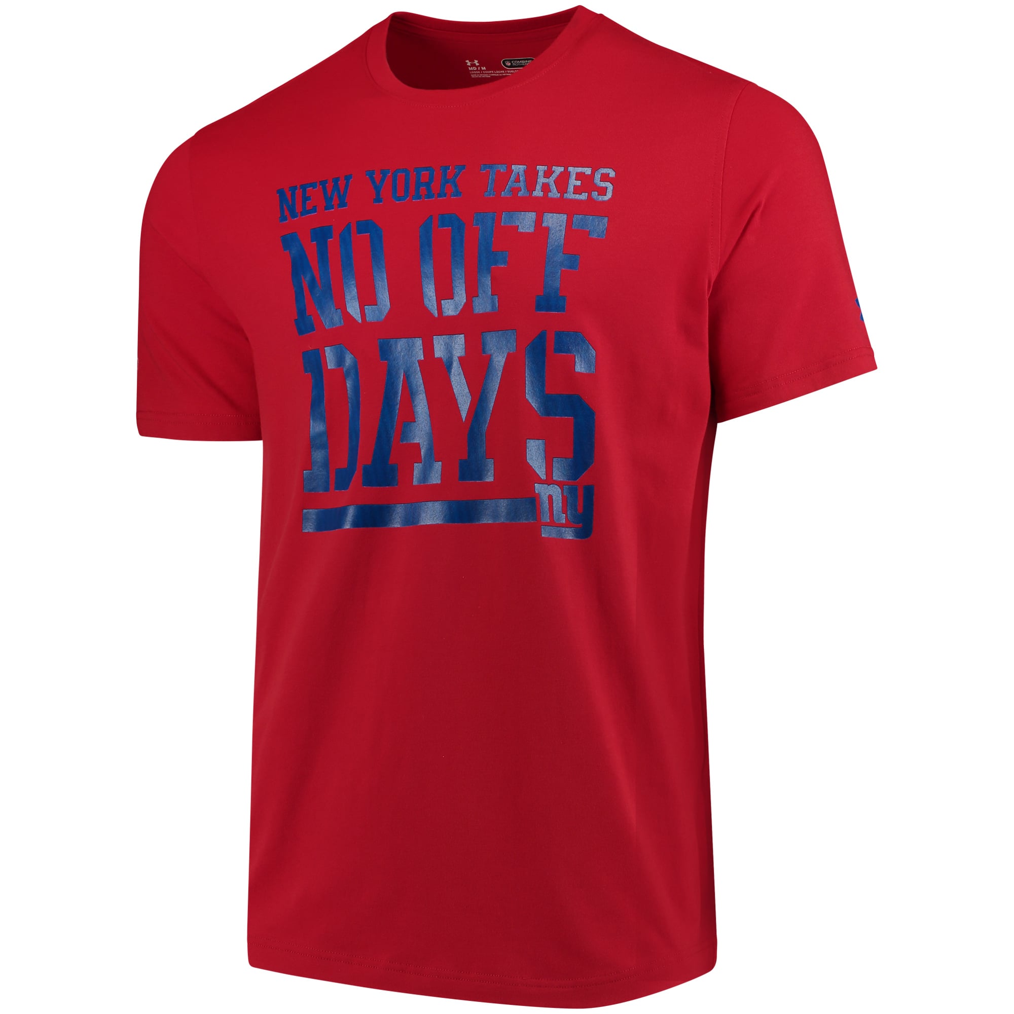 Men's Under Armour Red New York Giants Combine Authentic No Days