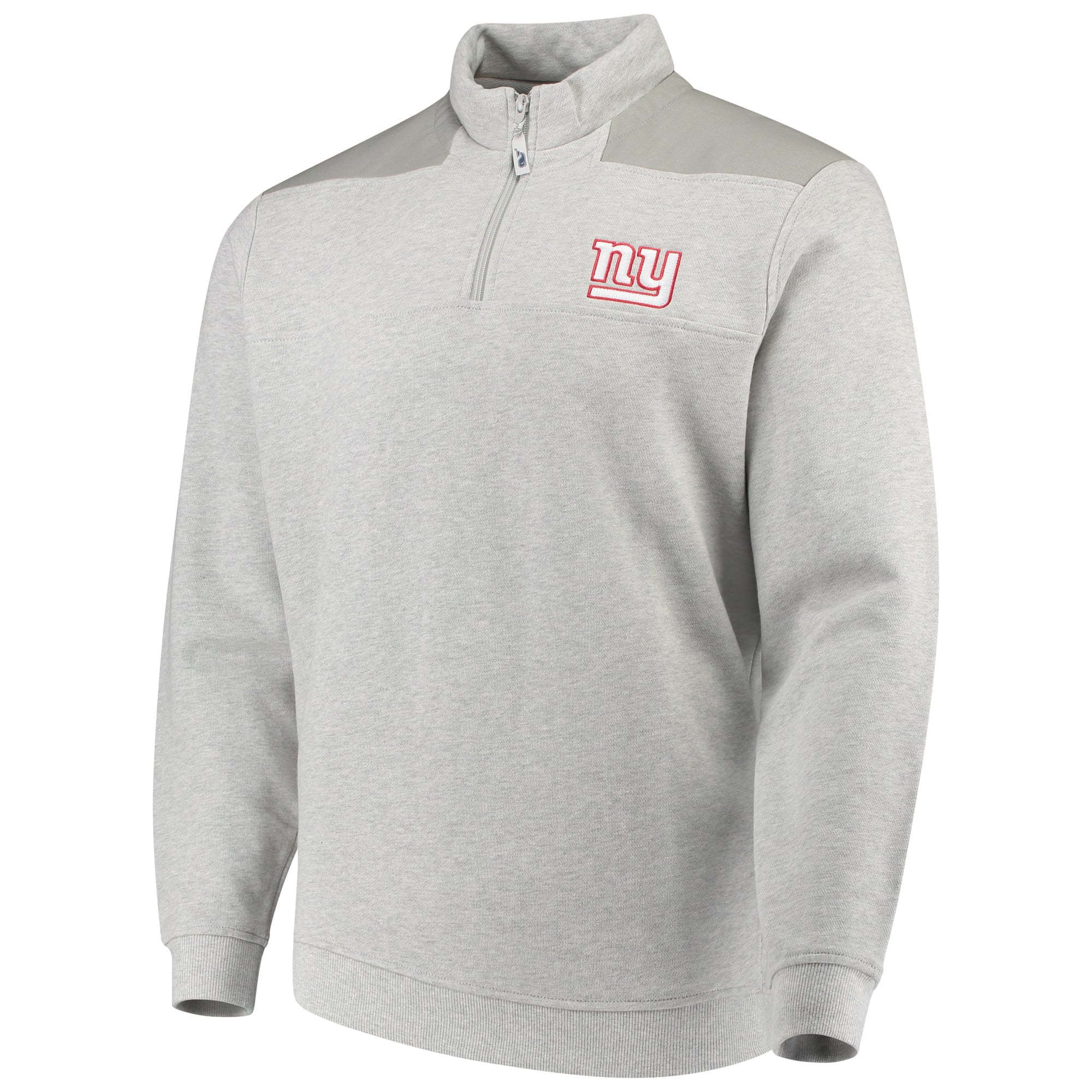Men's Vineyard Vines Gray New York Giants Shep Shirt Quarter-Zip