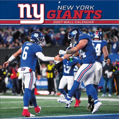 New York Giants 2027 12” x 12” Team Wall Calendar