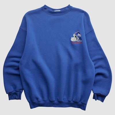 New York Giants 90s Pullover Sweatshirt - Blue - M by Fanatics Real Vintage