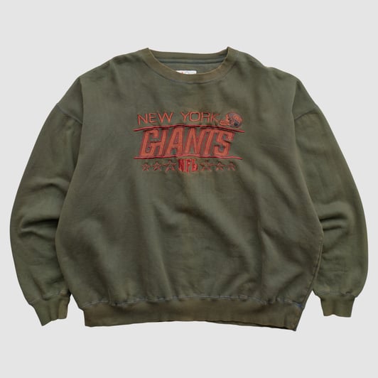 New York Giants Majestic 2000s Pullover Sweatshirt - Olive - XL by Fanatics Real Vintage