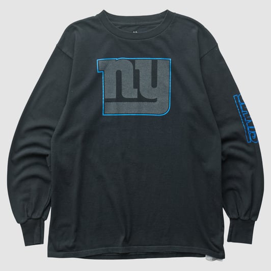 New York Giants Majestic 2010s Long Sleeve T-shirt - Black - S by Fanatics Real Vintage