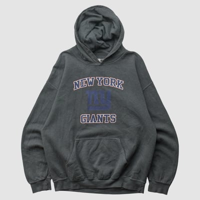 New York Giants NFL 2000s Hooded Pullover Sweatshirt - Charcoal - S by Fanatics Real Vintage