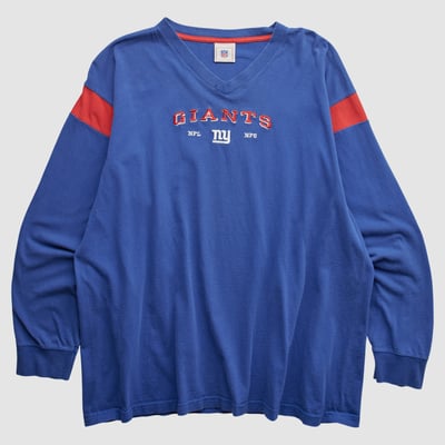 New York Giants NFL 2000s Long Sleeve T-shirt - Blue - L by Fanatics Real Vintage