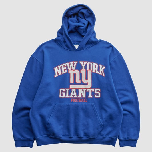 New York Giants NFL 2010s Hooded Pullover Sweatshirt - Blue - L by Fanatics Real Vintage
