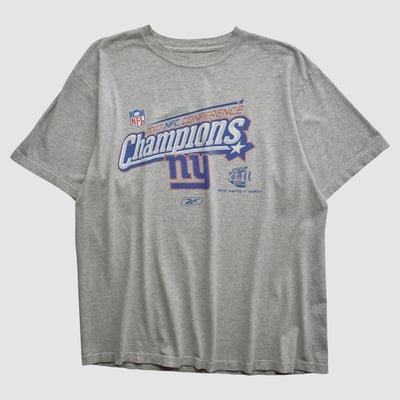New York Giants Reebok 2007 T-shirt - Heather Gray - XL by Fanatics Real Vintage