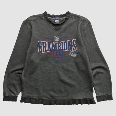 New York Giants Reebok 2008 Pullover Sweatshirt - Dark Heather Gray - M by Fanatics Real Vintage