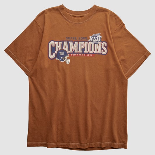 New York Giants Reebok 2008 T-shirt - Clay - M by Fanatics Real Vintage