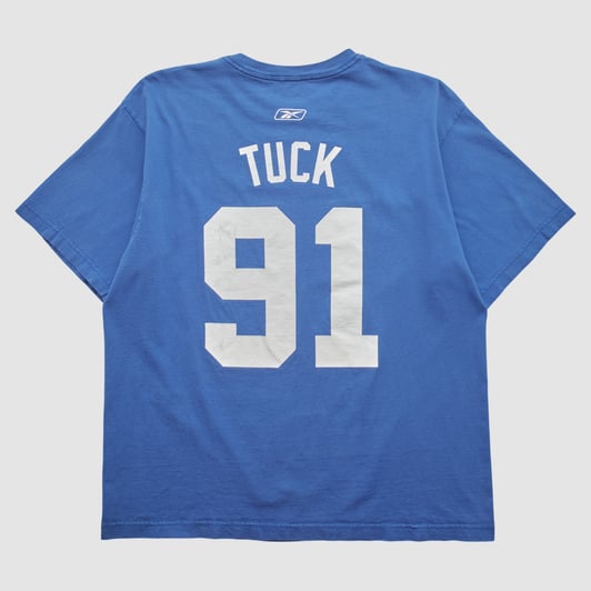 New York Giants Reebok 2010s T-shirt - Blue - L by Fanatics Real Vintage