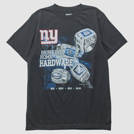 New York Giants Reebok 2012 T-shirt - Black - S by Fanatics Real Vintage