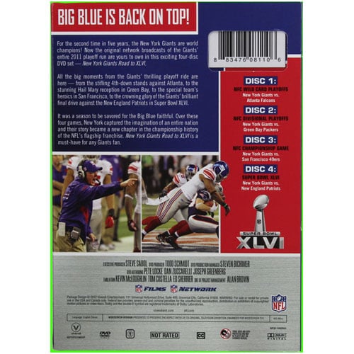 New York Giants Road to XLVI DVD Set