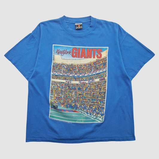 New York Giants Signal Sports 1991 T-shirt - Blue - XL by Fanatics Real Vintage