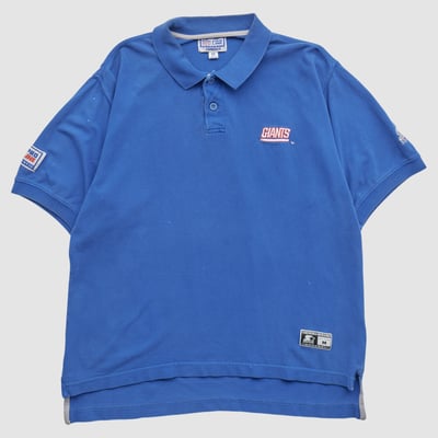 New York Giants Starter 90s Polo - Blue - M by Fanatics Real Vintage