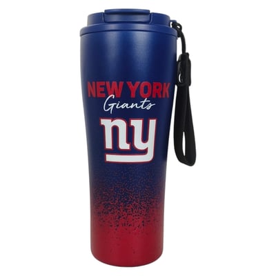 New York Giants Pegasus 20oz Splatter Script Stainless Steel ProSip Coffee Cup with Strap