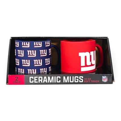 New York Giants Pegasus Two-Piece 16oz. Home & Away Soft Touch Ceramic Mug Set