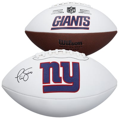 Phil Simms New York Giants Autographed Fanatics Authentic Wilson White Panel Football