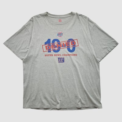 Super Bowl XLII NFL 2008 T-shirt - Heather Gray - 2XL by Fanatics Real Vintage