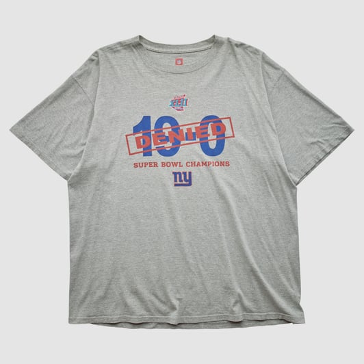 Super Bowl XLII NFL 2008 T-shirt - Heather Gray - 2XL by Fanatics Real Vintage