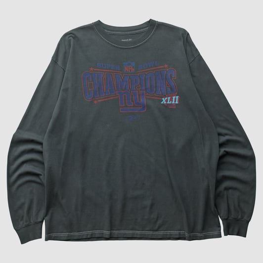 Super Bowl XLII Reebok 2008 Long Sleeve T-shirt - Black - XL by Fanatics Real Vintage