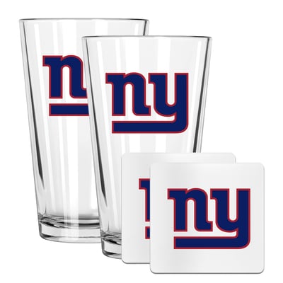 New York Giants The Memory Company 16oz. Pint Glass and Coaster Set
