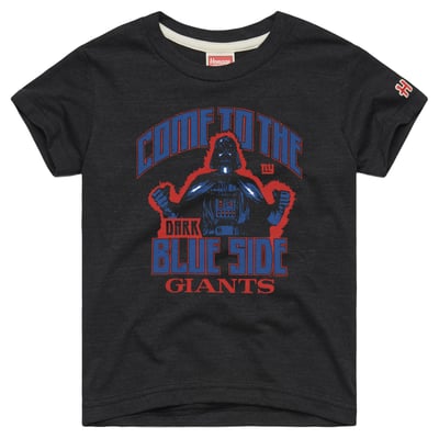  New York Giants Homage Toddler NFL x Star Wars Dark Side Tri-Blend T-Shirt - Charcoal