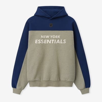 New York Giants Fear of God x NFL Unisex 90s Relaxed Hoodie - Heather Gray/Navy