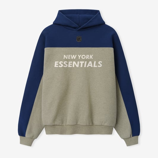 New York Giants Fear of God x NFL Unisex 90s Relaxed Hoodie - Heather Gray/Navy