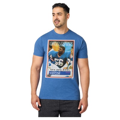 Lawrence Taylor New York Giants Homage Unisex NFL Topps Trading Card Tri-Blend T-Shirt - Royal