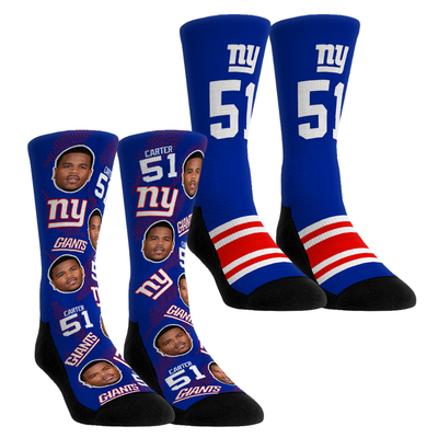 Abdul Carter New York Giants Rock Em Unisex Player Football Guy Two-Pack Crew Sock Set