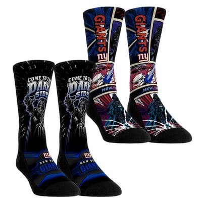  New York Giants Rock Em Unisex Star Wars Empire Two-Pack Crew Socks - Blue