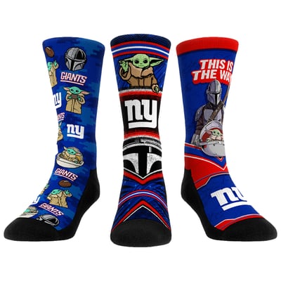  New York Giants Rock Em Unisex 3-Pack Mandalorian Crew Socks