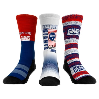  New York Giants Rock Em Unisex Throwback Three-Pack Crew Sock Set - 