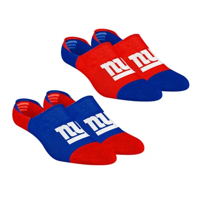 New York Giants Rock Em Unisex Two-Pack Team Color No Show Socks