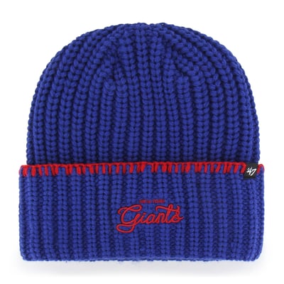 New York Giants '47 Women's Blanket Stitch Cuffed Knit Hat - Royal