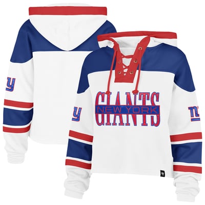 New York Giants '47 Women's Cut Thru Superior Lacer Hoodie - White