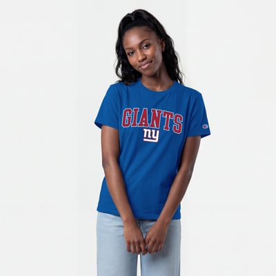 New York Giants Champion Women's Arched Over Logo T-Shirt - Royal
