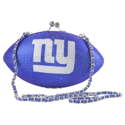  New York Giants FABGATING by Cuce Women's Team Color Crystal Football Purse - Blue