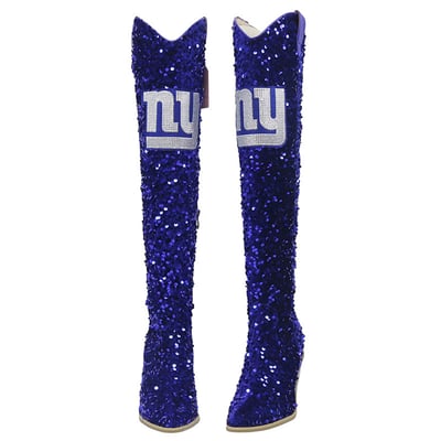  New York Giants FABGATING by Cuce Women's Over-the-Knee Sequin Boots - Royal