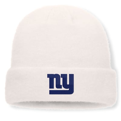New York Giants Fanatics Women's Puff Fuzzy Fleece Cuffed Knit Hat - White