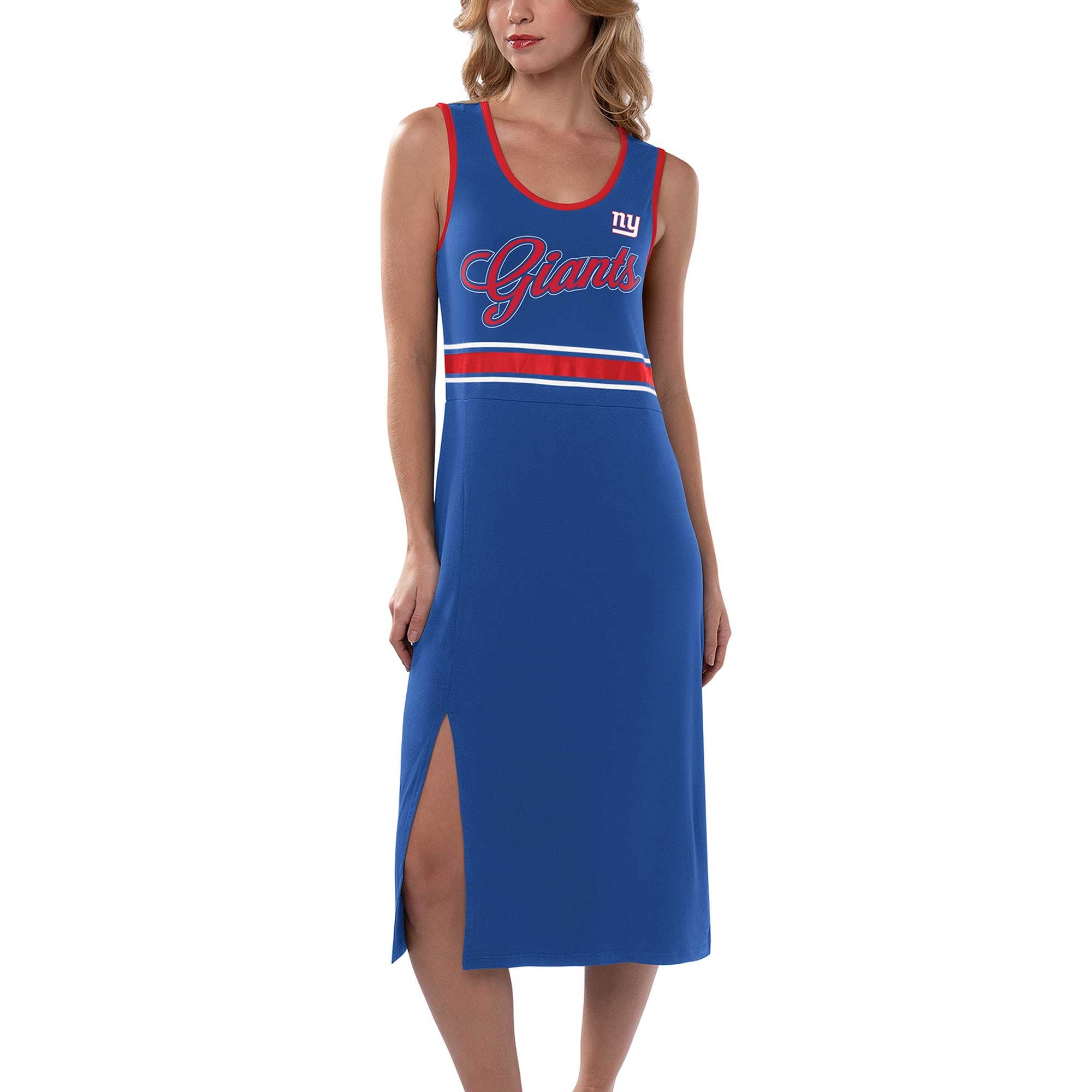 new york giants jersey dress Women's G-III 4Her by Carl Banks Royal Main Field Maxi non_rts