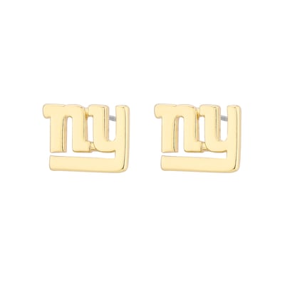  New York Giants LUV AJ Women's Logo Stud Earrings - Gold