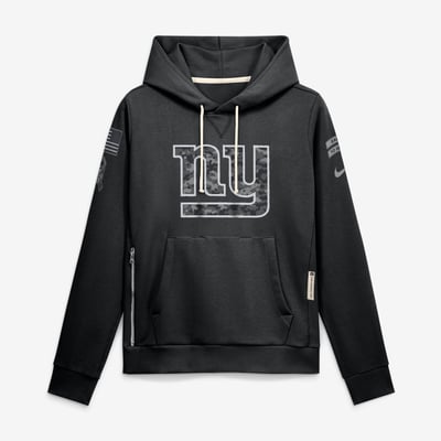  New York Giants Nike Women's 2026 Salute to Service Sideline Dri-FIT Pullover Hoodie - Black