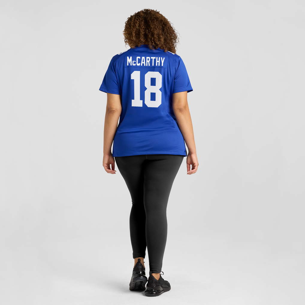 Nike J.J. McCarthy New York Giants Women's Royal Team Game Jersey