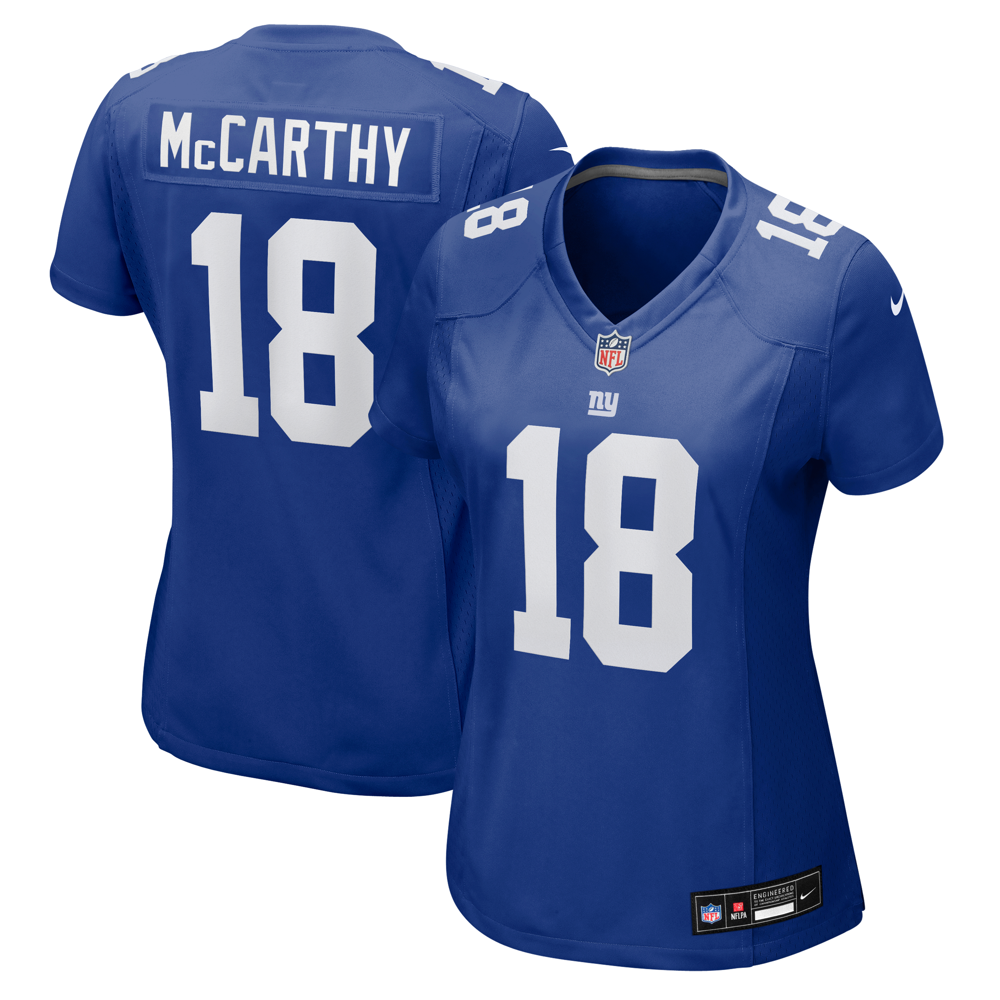 Nike J.J. McCarthy New York Giants Women's Royal Team Game Jersey