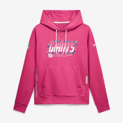  New York Giants Nike Women's 2026 NFL Crucial Catch Sideline Standard Issue Dri-FIT Pullover Hoodie - Pink