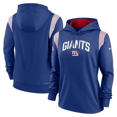 New York Giants Nike Women's Sideline Stack Performance Pullover Hoodie - Royal