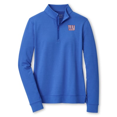  New York Giants Peter Millar Women's Perth Quarter-Zip Pullover - Blue