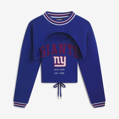  New York Giants Off Season x NFL Women's Fleece Shrug Cami - Royal